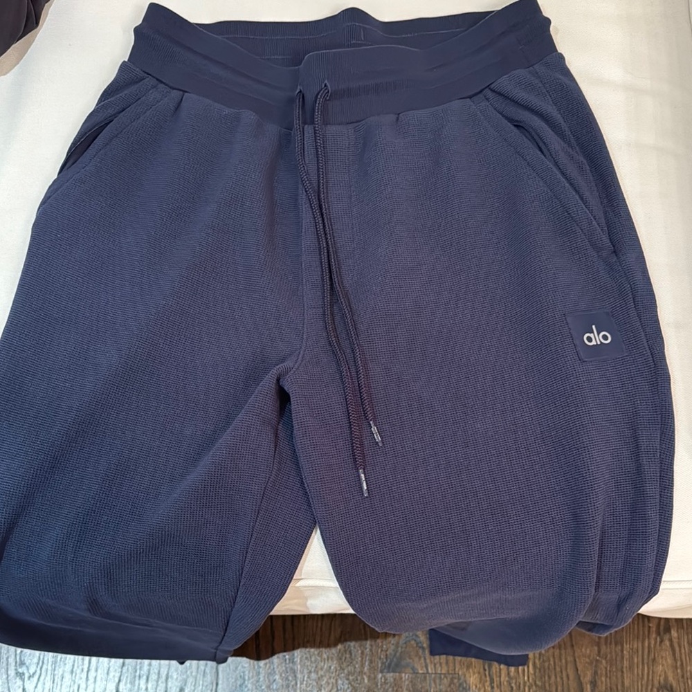 ALO Yoga Blue Athletic Shorts with Elastic Waistband